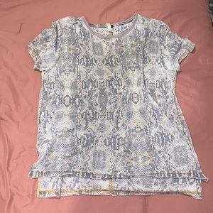 We The Free Snake Skin Top